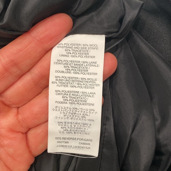 J. Crew black wool blend tuxedo skirt - Picture 9 of 9